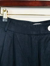Load image into Gallery viewer, & Other Stories Women's Linen High Waist Mid-Length Shorts | EU36 UK8 | Blue
