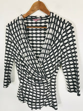 Load image into Gallery viewer, Phase Eight Women's Ruched Wrap T-Shirt | UK12 | Black