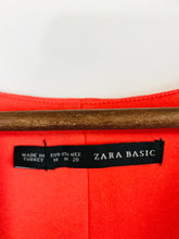 Load image into Gallery viewer, Zara Women's Ruched V Neck Sheath Dress | M UK10-12 | Orange