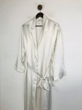 Load image into Gallery viewer, Linda Women's Satin Dressing Gown Wrap Dress | S UK8 | White