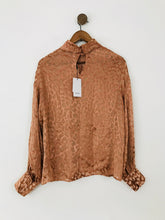 Load image into Gallery viewer, Reiss Women's Silk Blend Blouse NWT | UK10 | Brown