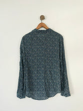 Load image into Gallery viewer, Samsøe Samsøe Women’s Floral Button-Up Shirt | M UK10-12 | Blue