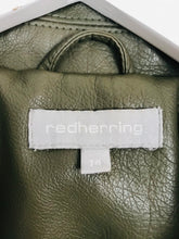 Load image into Gallery viewer, Red Herring Women’s Faux Leather Biker Jacket | UK14 | Green
