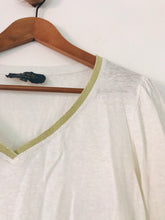 Load image into Gallery viewer, Wyse London Women’s V-Neck Linen Blouse Top | 2 UK10 | White