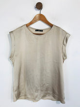 Load image into Gallery viewer, Mango Women's Sleeveless T-Shirt | S UK8 | Beige