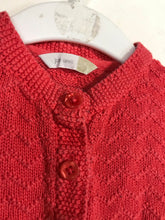 Load image into Gallery viewer, John Lewis Kid's Cotton Ribbed Cardigan | 12-18 months | Red