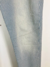 Load image into Gallery viewer, 7 For All Mankind Womens Slim Leg Stripe Trouser | W36” L27” | Blue and White