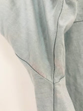 Load image into Gallery viewer, Zara Men’s Distressed Oversized Step Hem T-Shirt | S | Blue Grey