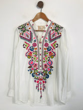 Load image into Gallery viewer, Isato Women's Floral Embroidered Blouse | XS UK6-8 | White