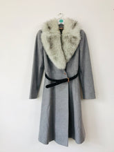 Load image into Gallery viewer, Ted Baker Women’s Faux Fur Peacoat | 3 UK12 | Grey