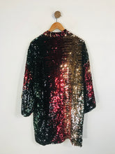 Load image into Gallery viewer, Topshop Women's Sequin Kimono Style Overcoat Coat | UK10 | Multicoloured
