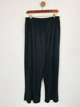 Load image into Gallery viewer, Eli & Irene Women's Crop Ribbed Casual Trousers | L UK14 | Black