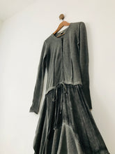 Load image into Gallery viewer, Indies Women’s Wool Silk Patchwork Midi Dress | 4 UK12 | Grey