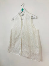 Load image into Gallery viewer, Rosso35 Women’s Floral Lace Sleeveless Blouse Shirt | 46 UK16-18 | White