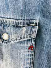 Load image into Gallery viewer, Replay Women’s Denim Long Sleeve Shirt | XL | Washed Blue