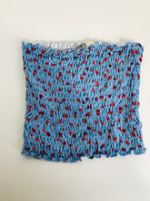 Load image into Gallery viewer, Urban Outfitters Women's Floral Bandeau Tank Top | XS UK6-8 | Blue