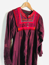 Load image into Gallery viewer, Gudrun Sjoden Women's Floral Striped Shirt Dress | S UK8 | Purple