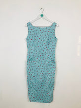 Load image into Gallery viewer, Collectif Women’s Polka Dot Body Con Midi Dress | UK14 | Blue