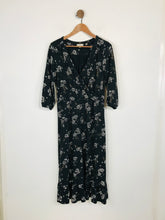 Load image into Gallery viewer, Fat Face Women's Cotton Floral A-Line Dress | UK12 | Black