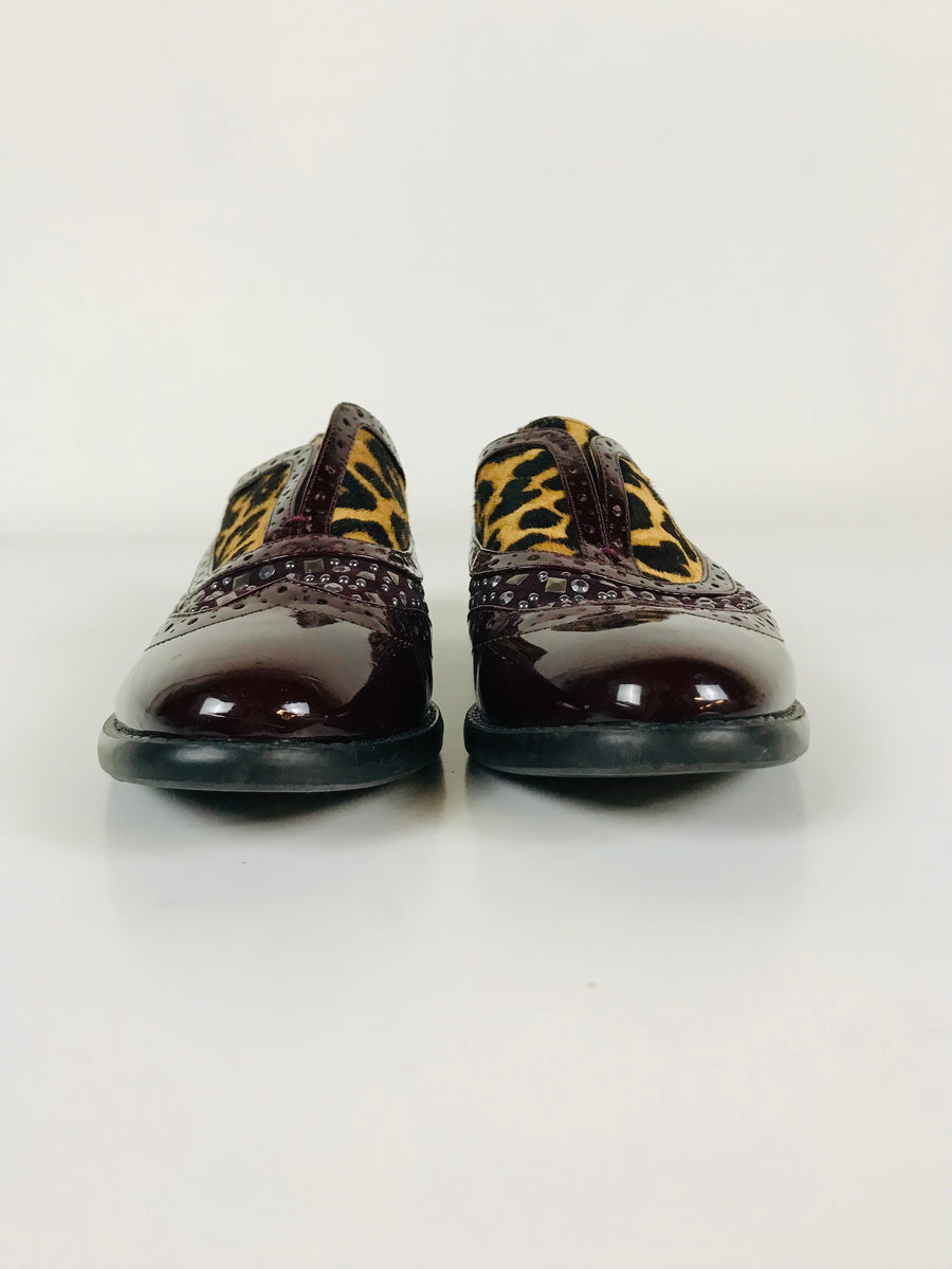 Leopard brogues on sale