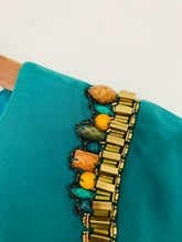 Load image into Gallery viewer, Nocturne Women's Silk Beaded Sheath Dress | UK10 | Green