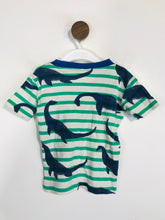 Load image into Gallery viewer, Boden Kid's Striped Dinosaur Print T-Shirt | 5 Years | Multicoloured