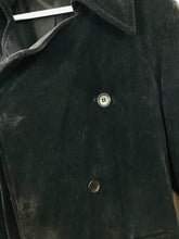 Load image into Gallery viewer, Current Elliot Charlotte Gainsbourg Womens Cord Trench Coat | 1 UK10-12 | Dark Navy