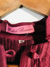 Load image into Gallery viewer, Michele Baconnier Women's Pleated Kaftan Maxi Dress | IT40 UK8 | Red