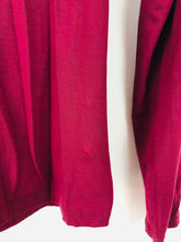 Load image into Gallery viewer, Pure Collection Women’s Draped Wrap Long Sleeve Top | UK14 | Burgundy Red