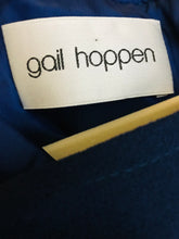 Load image into Gallery viewer, Gail Hoppen Women's Wool Sleeveless A-Line Dress | UK10 | Blue