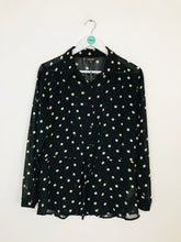 Load image into Gallery viewer, Phase Eight Women’s Polka Dot Sheer Shirt | UK10 | Black