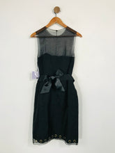 Load image into Gallery viewer, Vera Wang Women's Silk Belted Sheath Dress NWT | US4 UK8 | Black