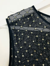 Load image into Gallery viewer, Reiss Women’s Knee Length Aline Embellished Dress | UK 10 | Navy