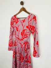 Load image into Gallery viewer, Finery Women's Long Sleeve Tie Asymmetric A-Line Dress | UK12 | Purple