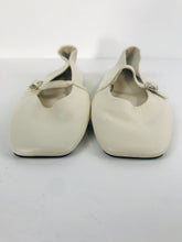 Load image into Gallery viewer, Zara Women's Leather Ballet Flats Shoes | EU38 UK5 | Beige