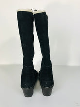Load image into Gallery viewer, Ugg Women's Suede Wedge Boots | UK7.5 | Blue