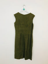 Load image into Gallery viewer, Hobbs Women’s Linen Pinafore Midi Dress | UK10 | Green