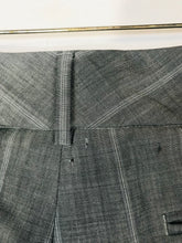 Load image into Gallery viewer, Massimo Dutti Women's Wool Striped Smart Trousers | EU44 UK16 | Grey