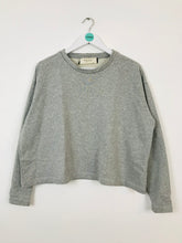 Load image into Gallery viewer, Marni Womens Cropped Crew Neck Sweatshirt | UK12 | Grey Marl