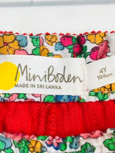 Load image into Gallery viewer, Mini Boden Kid's Corduroy High Waist Hot Pants Shorts | 4 Years 104cm | Red