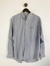 Load image into Gallery viewer, Burberry Men's Cotton Check Button-Up Shirt | L | Blue