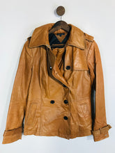 Load image into Gallery viewer, Tommy Hilfiger Women's Leather Jacket Overcoat | M UK10-12 | Brown