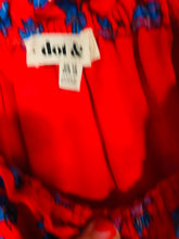 Load image into Gallery viewer, Urban Outfitters dot&x Women's Floral Ruched A-Line Dress | UK10 | Red
