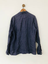 Load image into Gallery viewer, Armani Jeans Men's Linen Button-Up Shirt | L | Blue