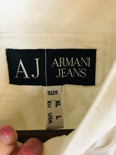 Load image into Gallery viewer, Armani Jeans Men's Silk Blend Long Sleeve Button-Up Shirt | XL | White