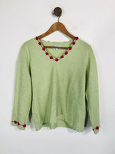 Load image into Gallery viewer, Phase Eight Women's Merino Floral Jumper | UK16 | Green