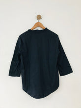 Load image into Gallery viewer, COS Women’s 3/4 Sleeve Ruffle Shirt | 40 UK12 | Navy Blue