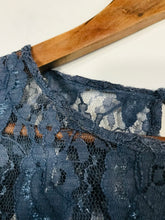 Load image into Gallery viewer, Nougat Women's Floral Lace Blouse | UK10 | Blue