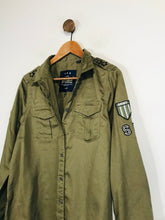 Load image into Gallery viewer, Superdry Women's Embroidered Military Button-Up Shirt | M UK10-12 | Green