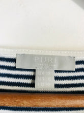 Load image into Gallery viewer, Pure Women's Striped Ribbed T-Shirt | UK12 | Multicoloured